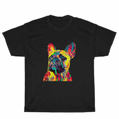 New French Bulldog Dog Breed Head Art Logo Unisex Men's T Shirt Size S to 3XL