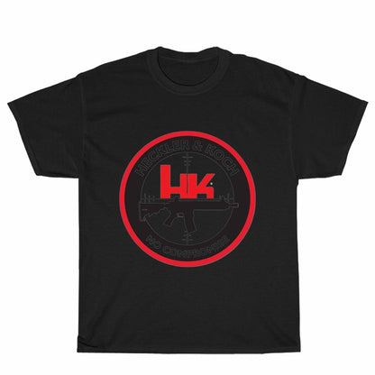New Heckler & Koch HK Firearms Guns Logo White T-Shirt USA Funny Logo Unisex Men's T Shirt Size S to 3XL