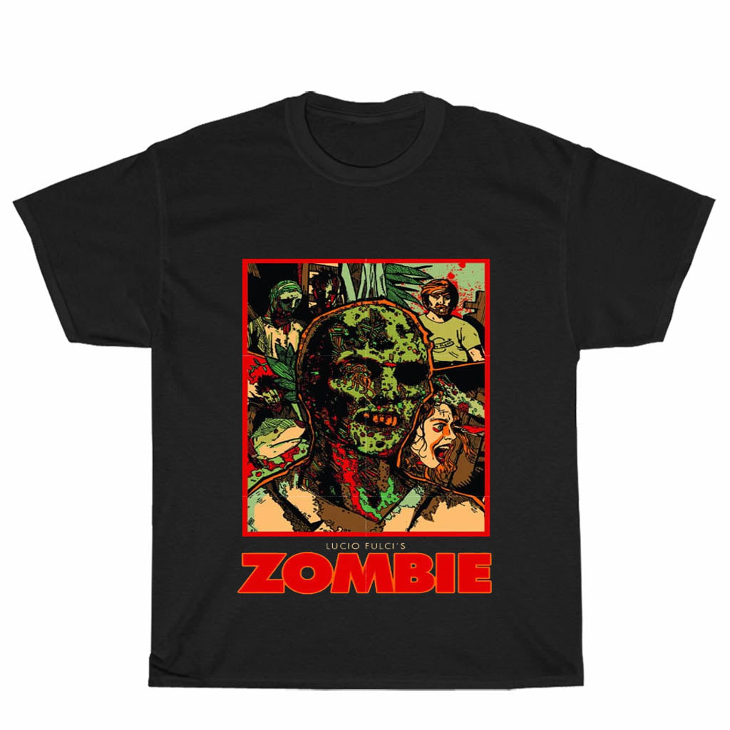 New Lucio Fulci's Zombie Horror Movie Logo Unisex Men's T Shirt Size S to 3XL