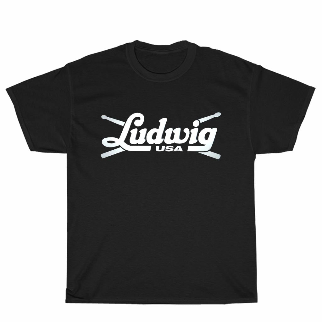 New Ludwig USA Drums Symbol Logo T-Shirt American Funny Logo Unisex Men's T Shirt Size S to 3XL