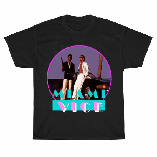 New MIAMI VICE Classic TV Series Don Johnson Logo Unisex Men's T Shirt Size S to 3XL