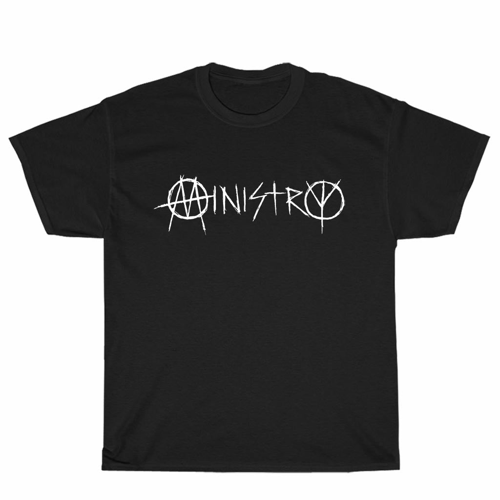 New MINISTRY Logo T-Shirt American Funny Logo Unisex Men's T Shirt Size S to 3XL