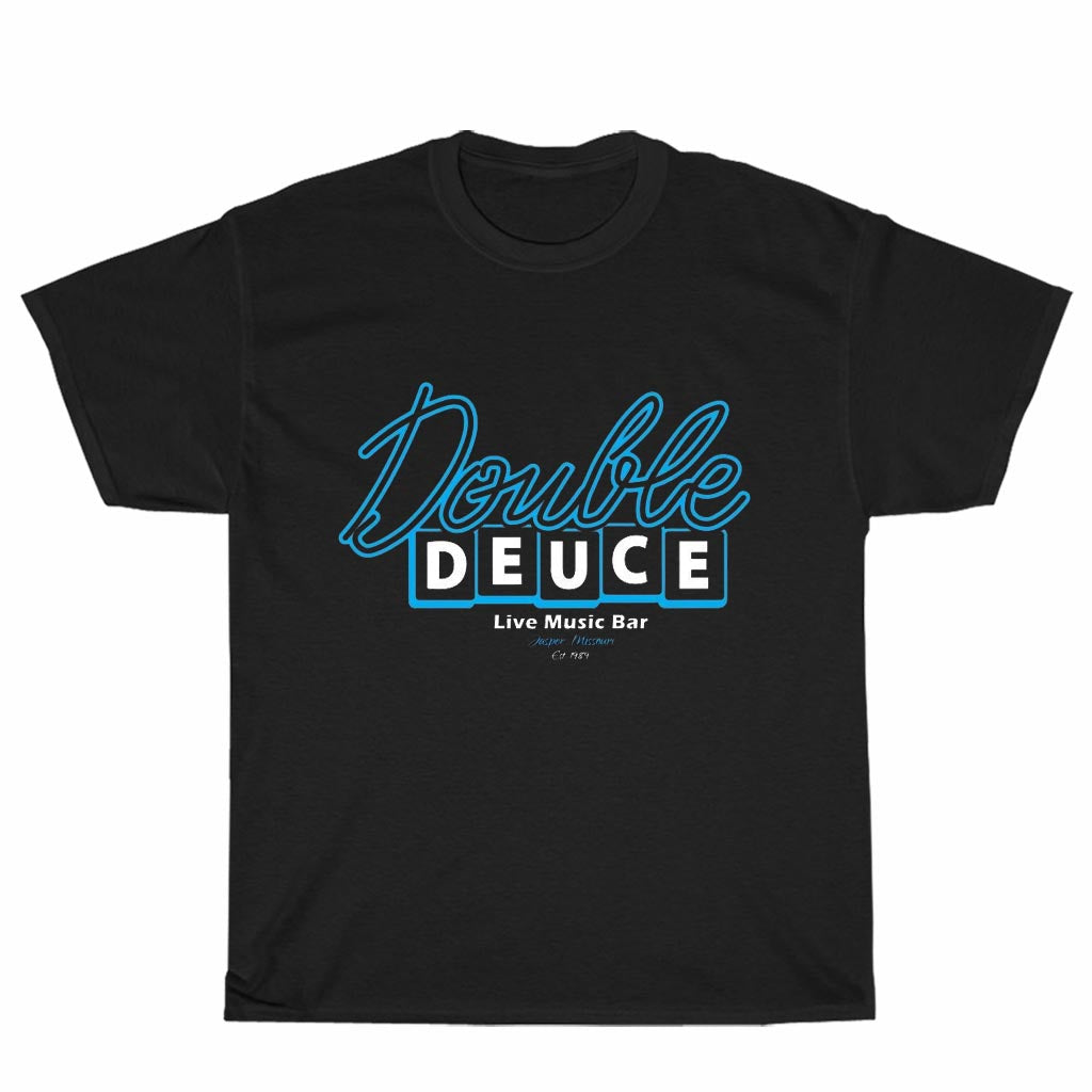 New Road House Movie Double Deuce Logo Men's Black T-shirt Logo Unisex Men's T Shirt Size S to 3XL