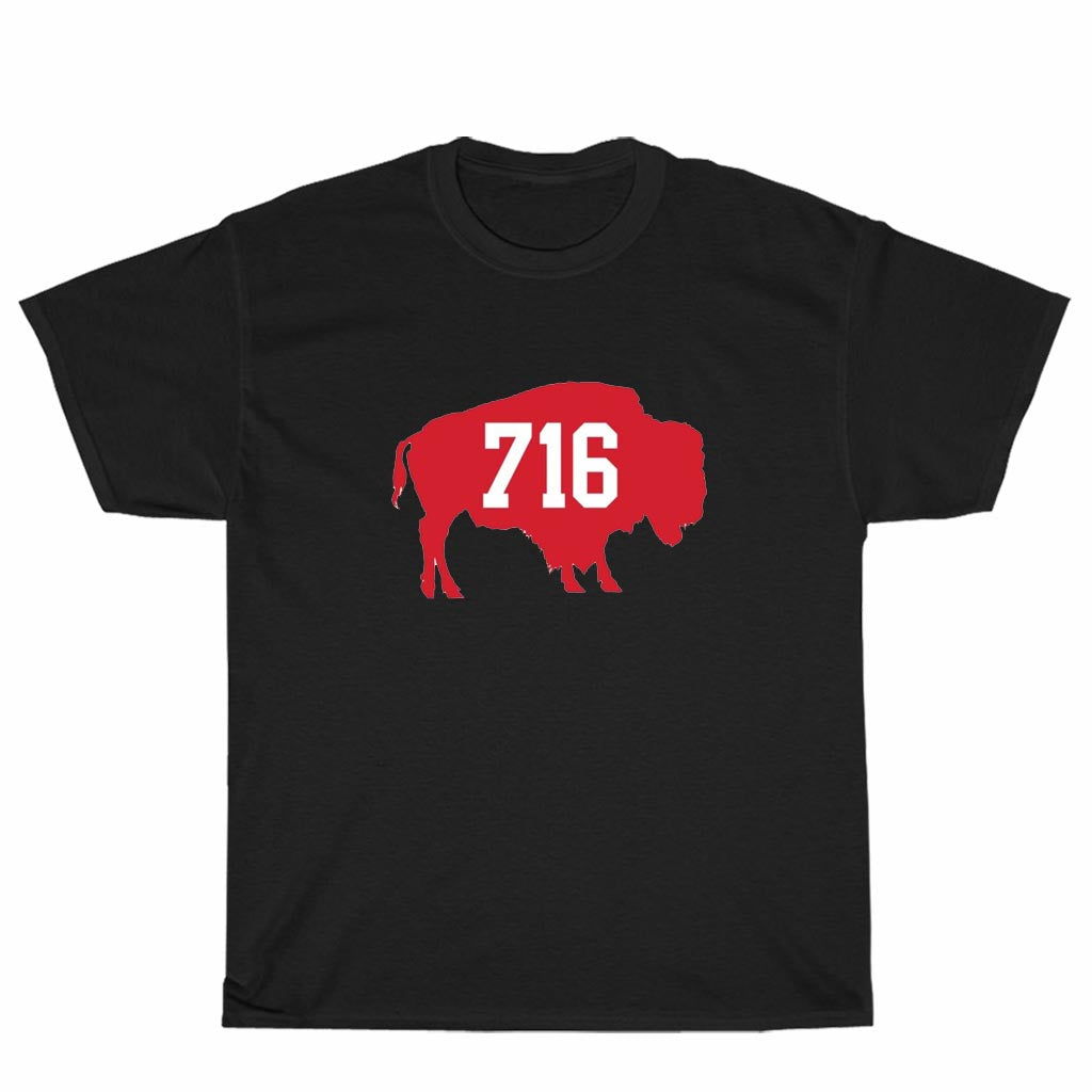 New Shirt 716 Area Code Buffalo Logo American Funny Logo Unisex Men's T Shirt Size S to 3XL