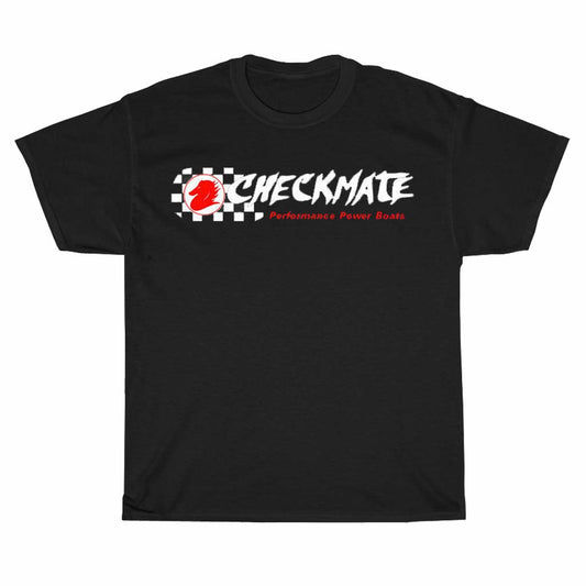 New Shirt  Checkmate Boats Logo Unisex Men's T Shirt Size S to 3XL