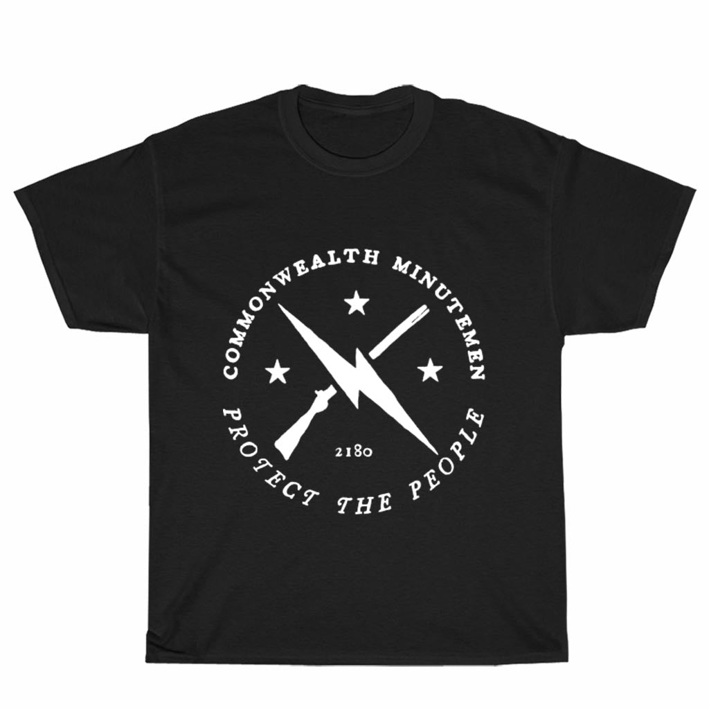 New Shirt Commonwealth Minutemen Faction Logo Unisex Men's T Shirt Size S to 3XL