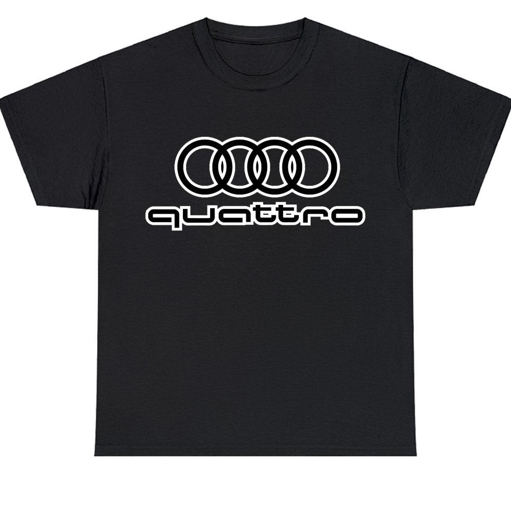 New Audi Quattro Logo Men's Unisex T Shirt Size S to 3XL