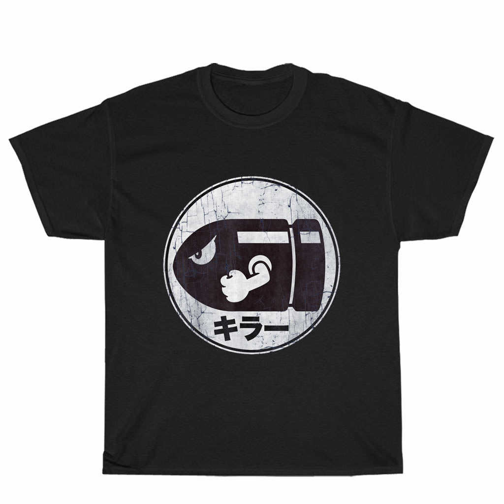New Bullet Distressed Bill Kanji Logo Unisex Men's T Shirt Size S to 3XL