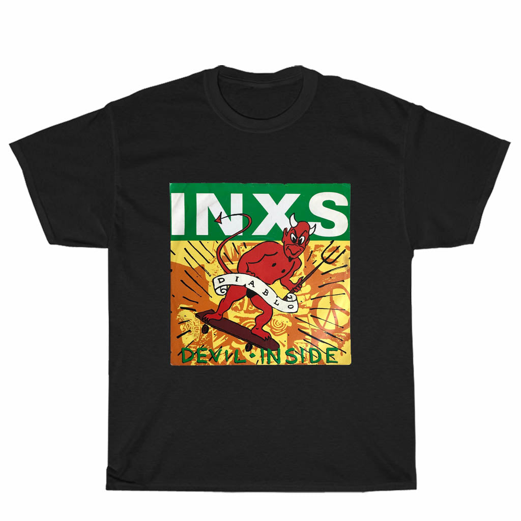 New INXS DEVIL INSIDE Logo Unisex Men's T Shirt Size S to 3XL