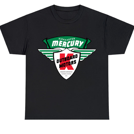 New Mercury Outboards Mercury Marine Logo Men's Unisex T Shirt Size S to 3XL