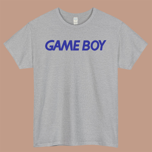 Nintendo Game Boy Logo Mens Unisex Short Sleeve Gray T-Shirt Size S-3XL