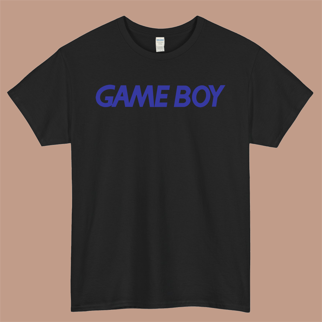 Nintendo Game Boy Logo Mens Unisex Short Sleeve Black T-Shirt Size S-3XL