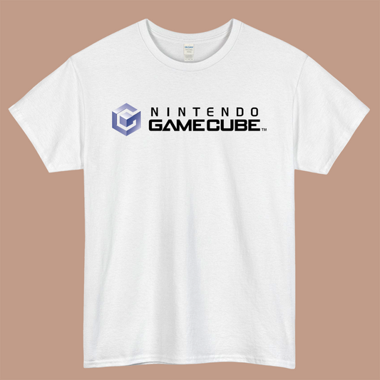 Nintendo Gamecube Logo Mens Unisex Short Sleeve White T-Shirt Size S-3XL