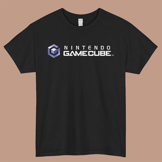 Nintendo Gamecube Logo Mens Unisex Short Sleeve Black T-Shirt Size S-3XL