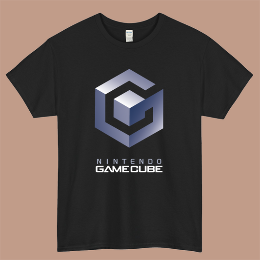 Nintendo Gamecube Classic Logo Mens Unisex Short Sleeve Black T-Shirt Size S-3XL