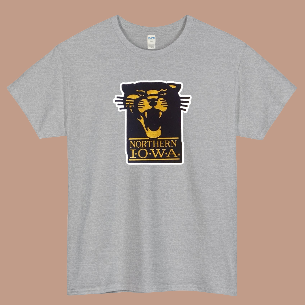 Northern Iowa Panthers Logo Mens Unisex Short Sleeve T-Shirt Size S-3XL - P