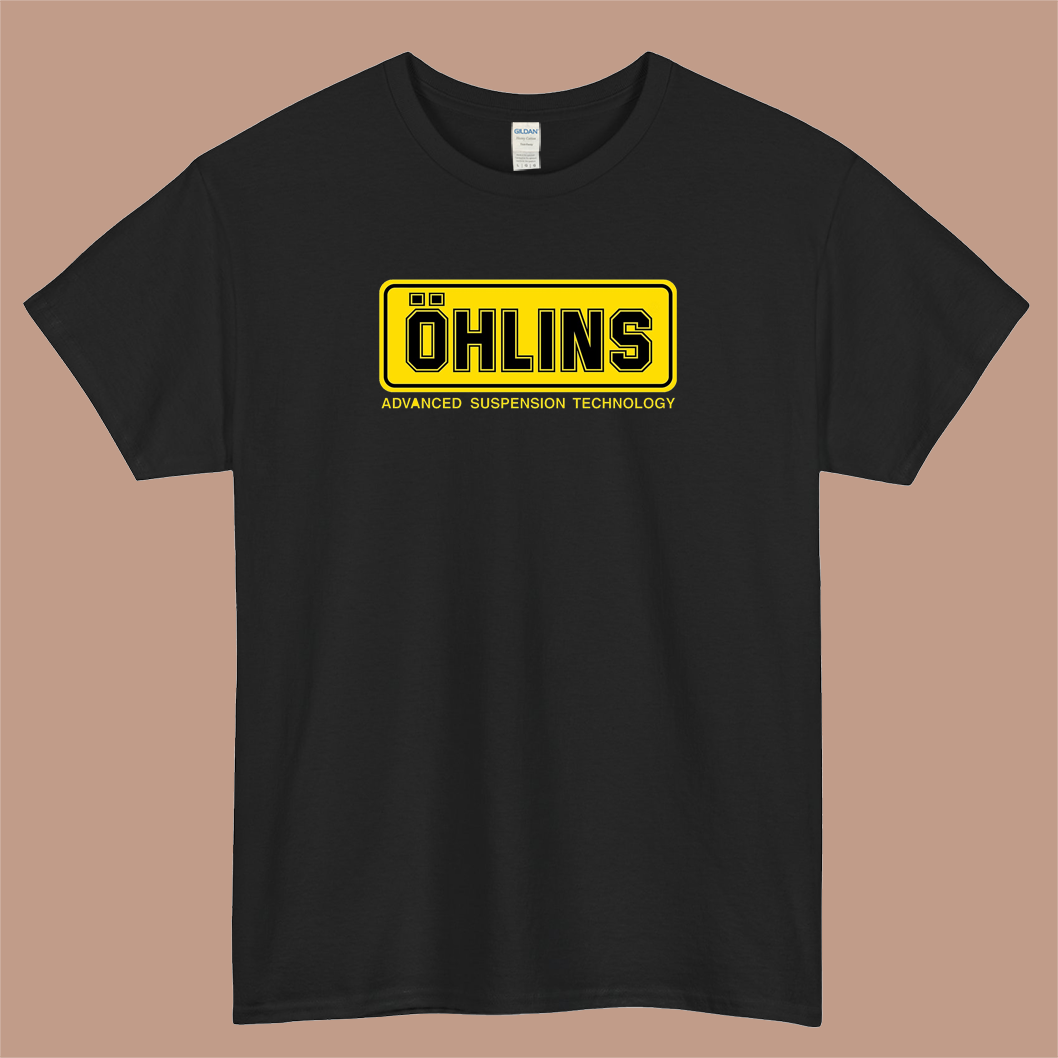 Ohlins Shock Logo Mens Unisex Short Sleeve T-Shirt Size S-3XL