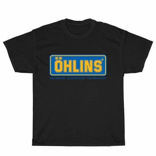 Ohlins Suspension Technology Shock Racing Oil Logo Unisex Men's T Shirt Size S to 3XL