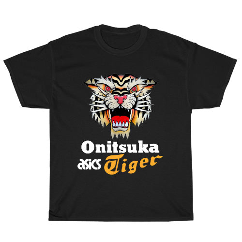 Onitsuka Tiger ASICS Logo Mens Unisex Short Sleeve Gray T-Shirt Size S-3XL