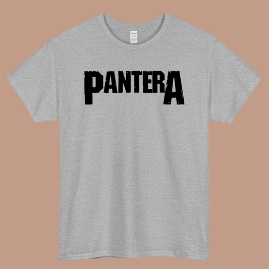 PANTERA Logo Mens Unisex Short Sleeve Gray T-Shirt Size S-3XL