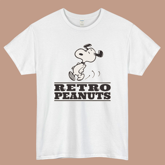 PEANUTS UT Logo Mens Unisex Short Sleeve White T-Shirt Size S-3XL