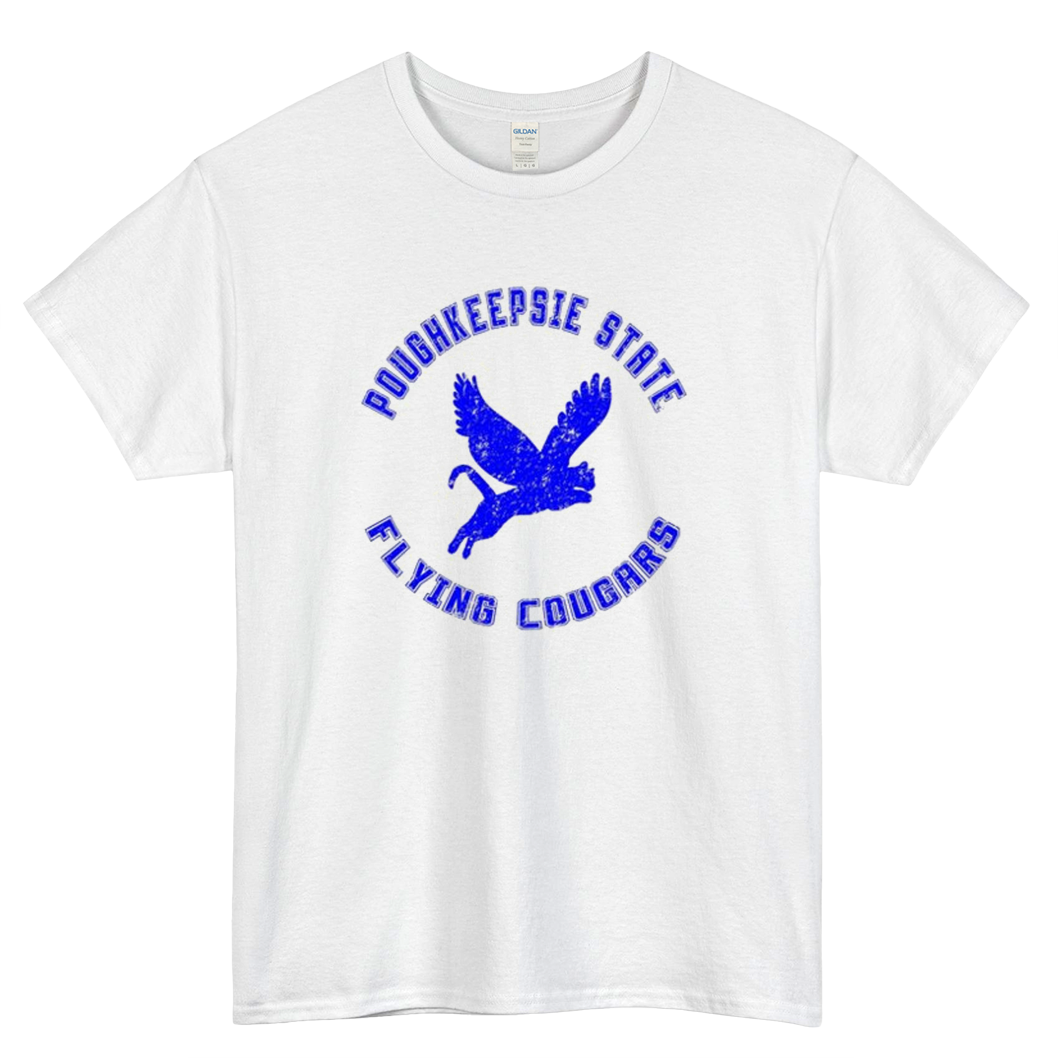POUGHKEEPSIE STATE FLYING COUGARS Logo Mens Unisex Short Sleeve T-Shirt Size S-3XL - P