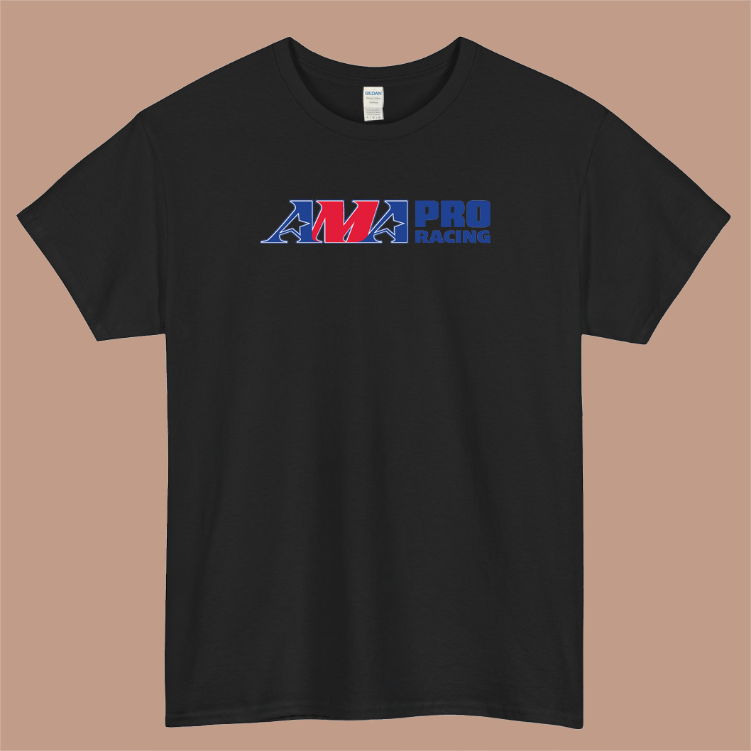 PRO AMA Racing Logo Mens Unisex Short Sleeve Black T-Shirt Size S-3XL