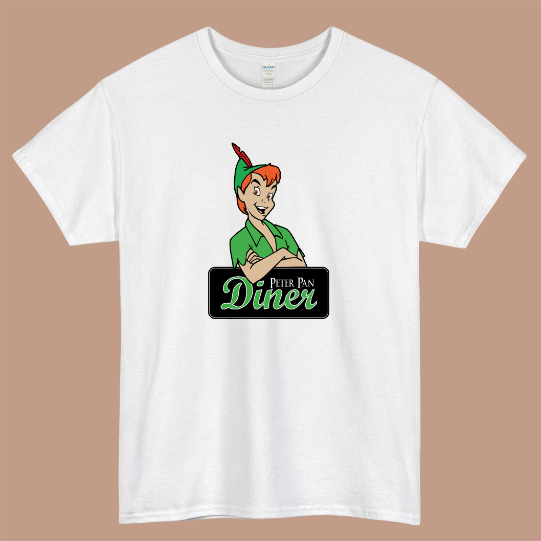 Peter Pan Diner Restaurant Logo Mens Unisex Short Sleeve T-Shirt Size S-3XL - P