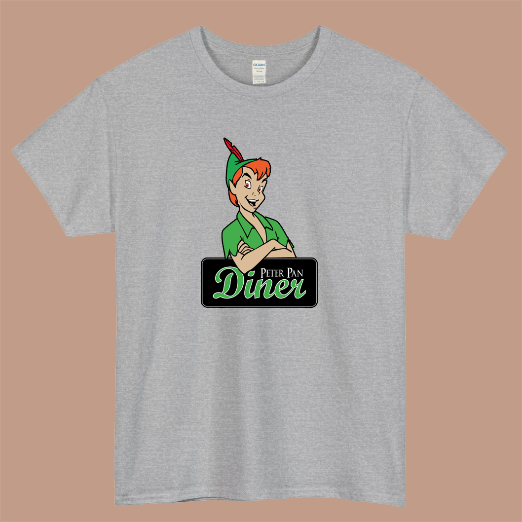 Peter Pan Diner Restaurant Logo Mens Unisex Short Sleeve T-Shirt Size S-3XL - P