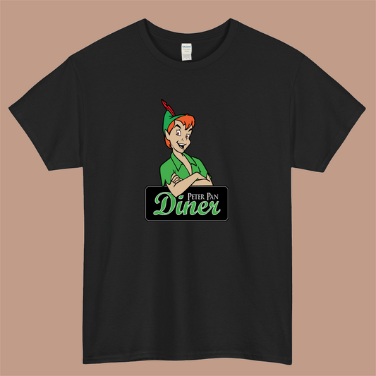 Peter Pan Diner Restaurant Logo Mens Unisex Short Sleeve T-Shirt Size S-3XL - P
