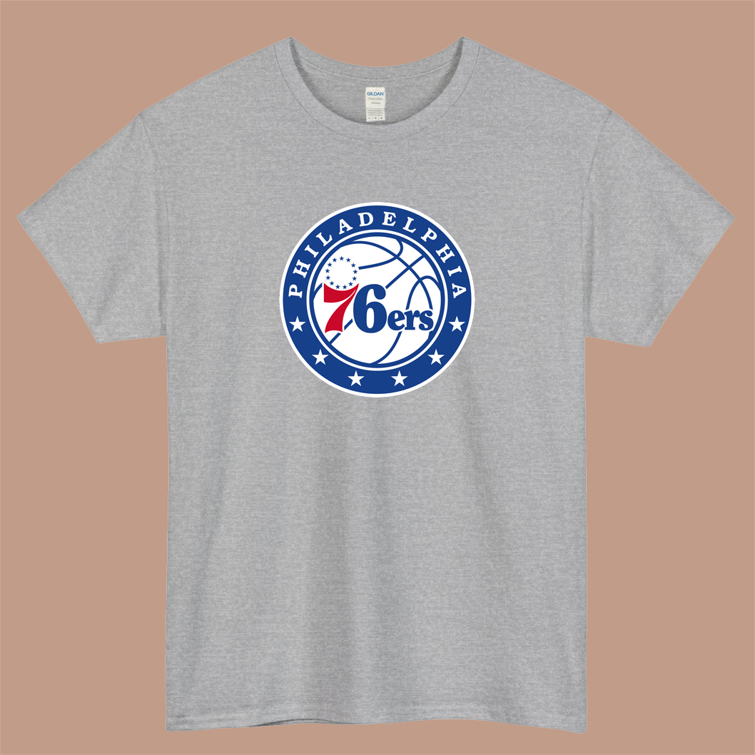 Philadelphia 76ERS Basketball Team Logo Mens Unisex Short Sleeve T-Shirt Size S-3XL