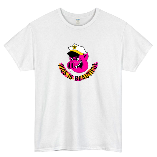 Pigs is Beautiful Captain  LOGO SHORT SLEEVE T SHIRT -P