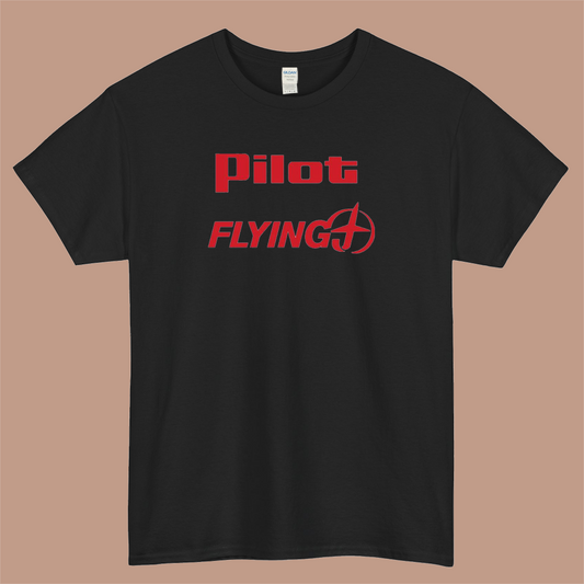 Pilot Flying J Gas Station Logo Mens Unisex Short Sleeve T-Shirt Size S-3XL - P