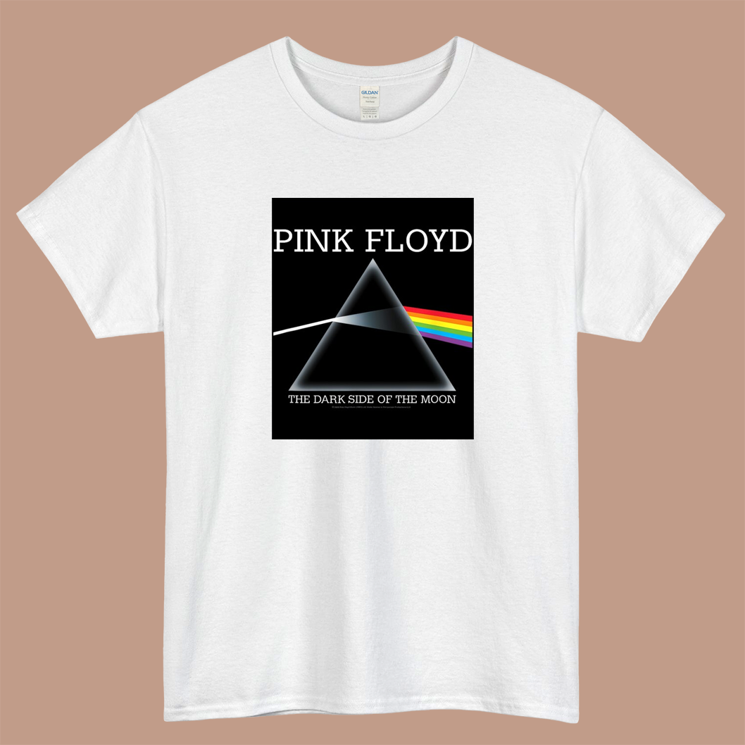Pink Floyd - The Dark Side Of The Moon Logo Mens Unisex Short Sleeve T-Shirt Size S-3XL - P