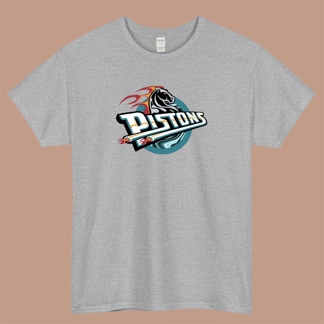 Pistons hustle Logo Mens Unisex Short Sleeve T-Shirt Size S-3XL