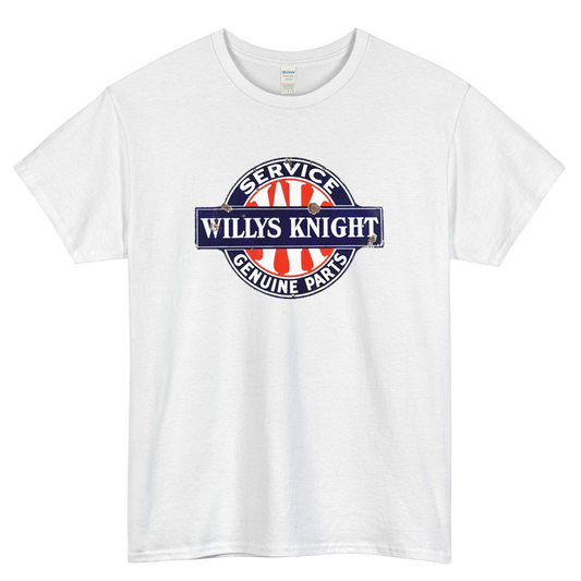 Porcelain Willys Knight Service Genuine Parts Logo Mens Unisex Short Sleeve T-Shirt Size S-3XL - P
