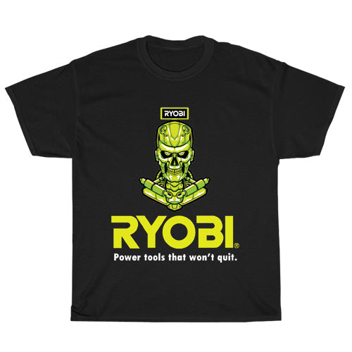 Power Tools Ryobi logo Men's Unisex T Shirt Size S to 3XL