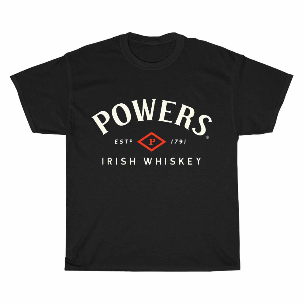 Powers Irish Whiskey logo Men's Unisex T Shirt Size S to 3XL