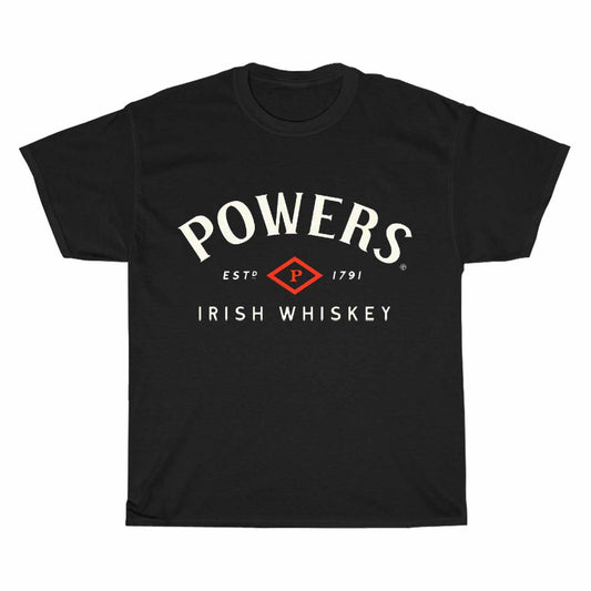 Powers Irish Whiskey logo Men's Unisex T Shirt Size S to 3XL