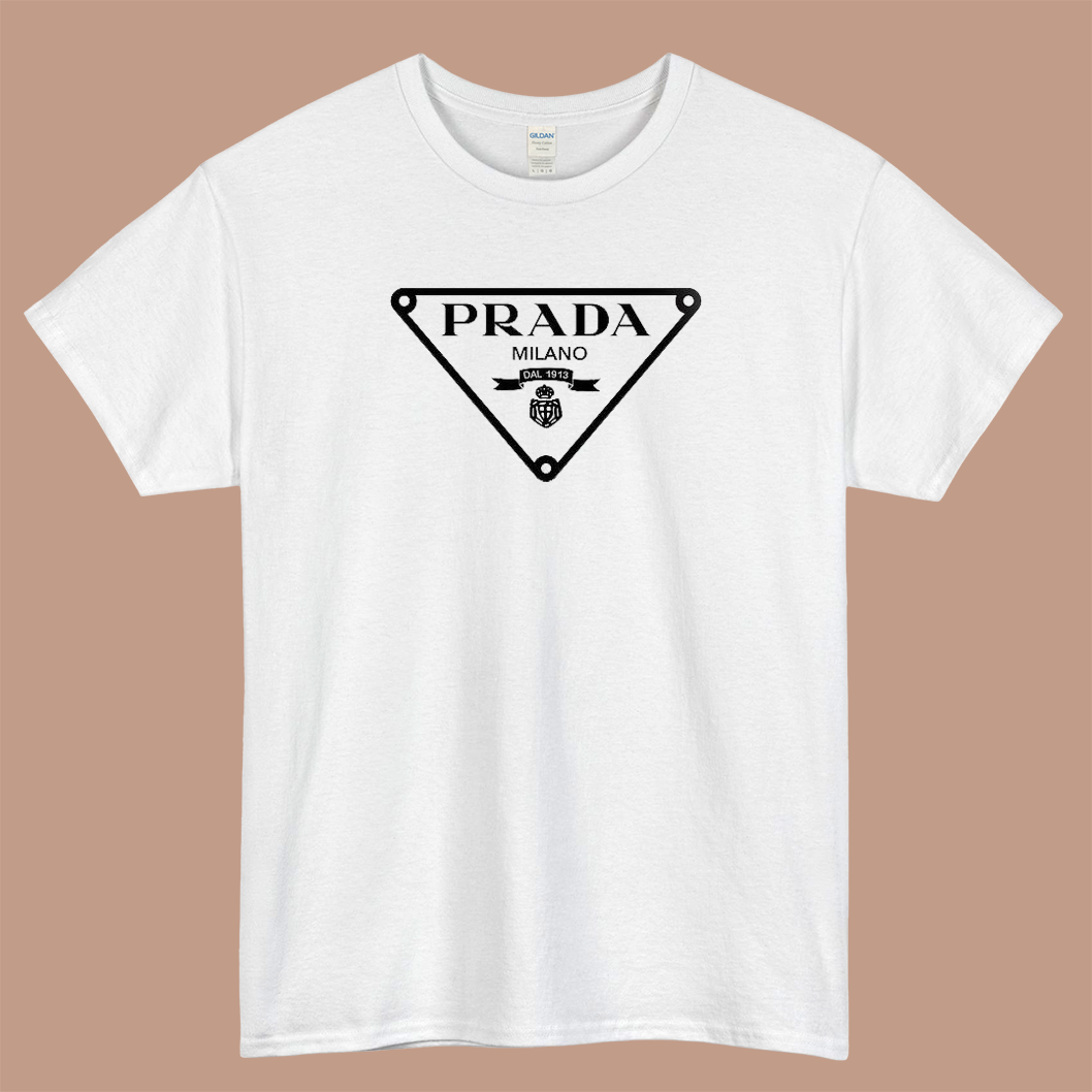 Prada Milano Logo Mens Unisex Short Sleeve T-Shirt Size S-3XL