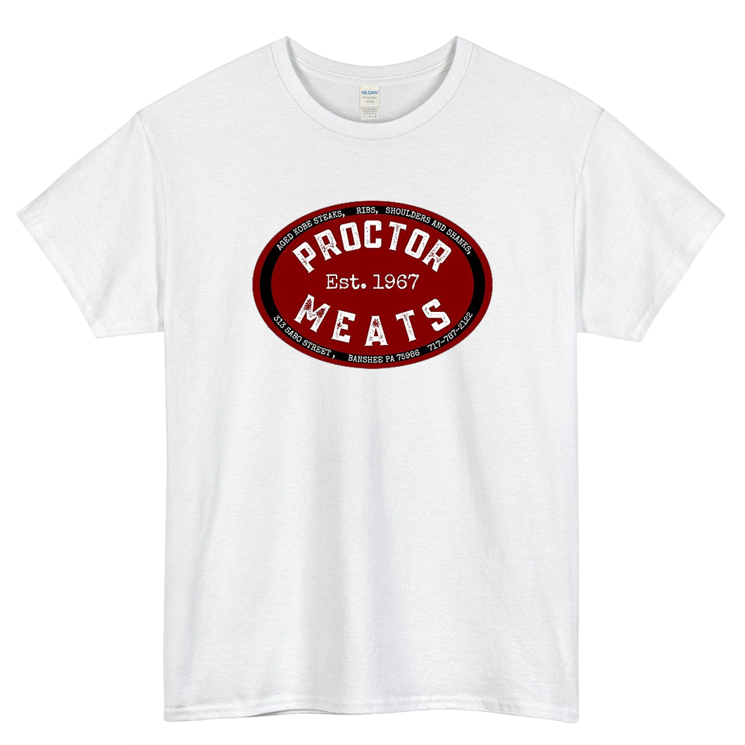 Proctor Meats Logo Mens Unisex Short Sleeve T-Shirt Size S-3XL - P