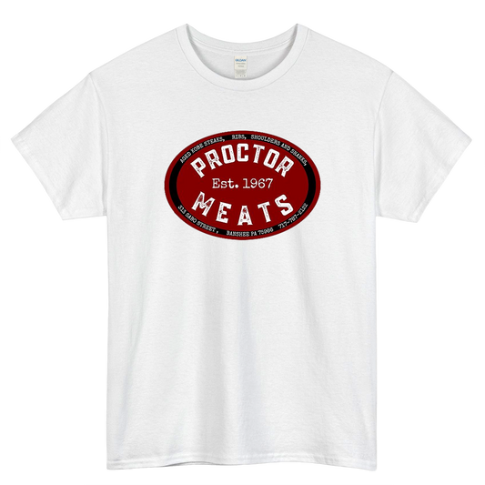 Proctor Meats Logo Mens Unisex Short Sleeve T-Shirt Size S-3XL - P