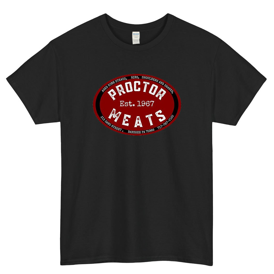 Proctor Meats Logo Mens Unisex Short Sleeve T-Shirt Size S-3XL - P