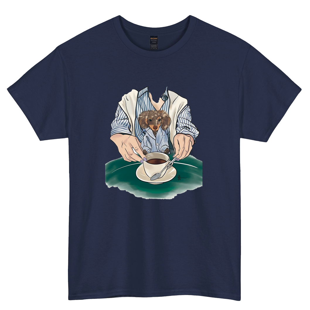 Puppy morning routine logo short SLEEVE T SHIRT -P