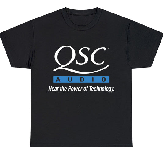 QSC Audio Hear The Power Logo Men's Unisex T Shirt Size S to 3XL