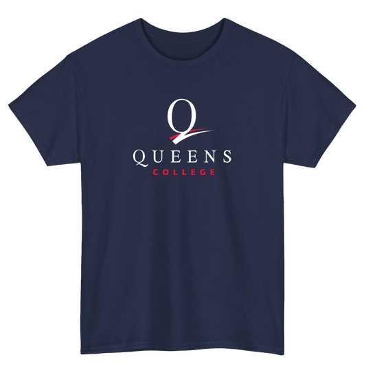 QUEENS COLLEGE LOGO short sleeve t shirt S-3XL - P
