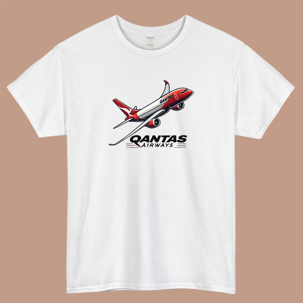 Qantas Airlines Logo Mens Unisex Short Sleeve T-Shirt Size S-3XL - P