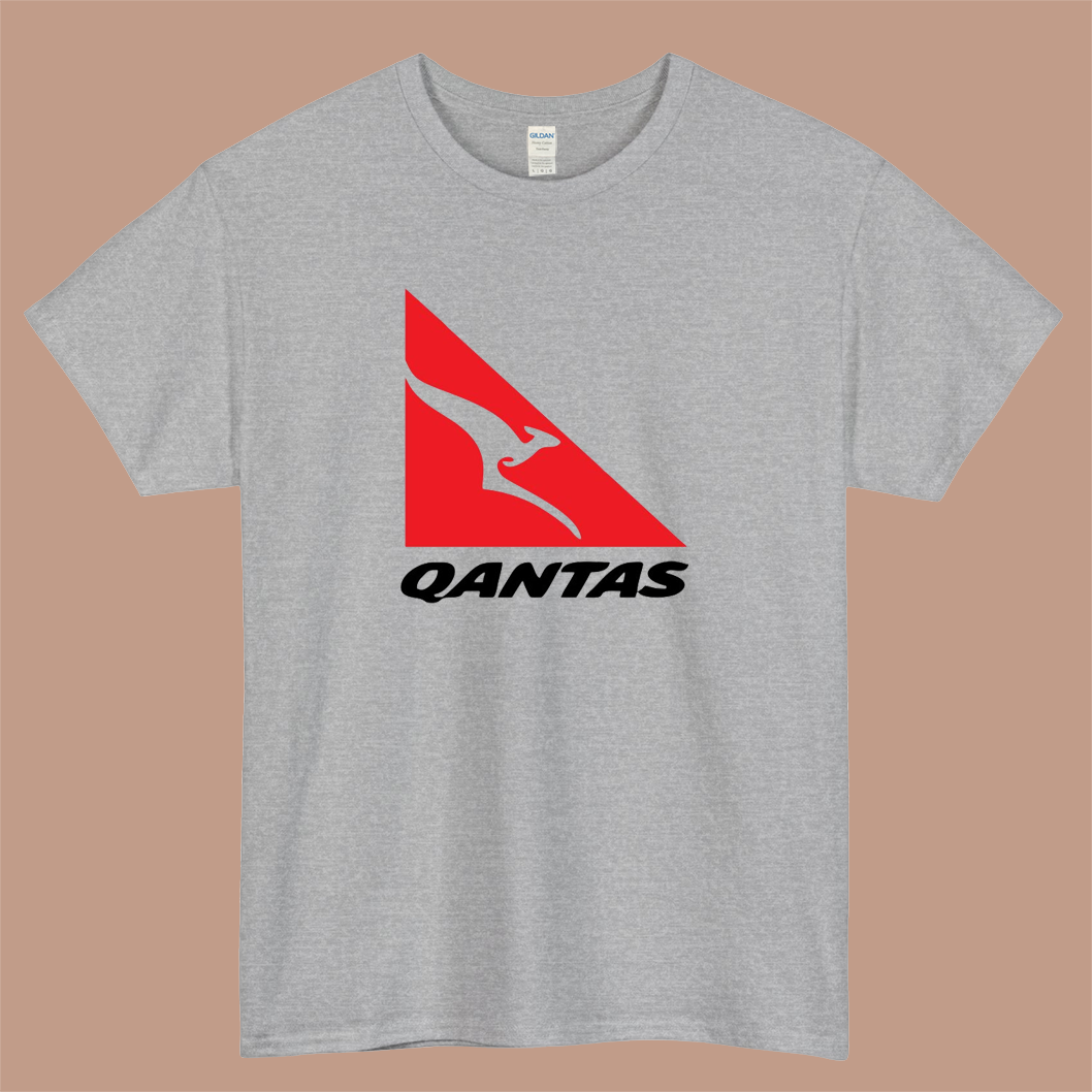 Qantas Airlines Australian Logo Mens Unisex Short Sleeve T-Shirt Size S-3XL - P