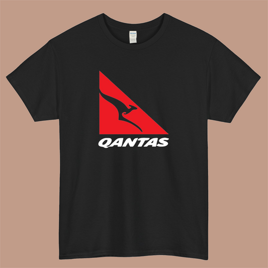 Qantas Airlines Australian Logo Mens Unisex Short Sleeve T-Shirt Size S-3XL - P