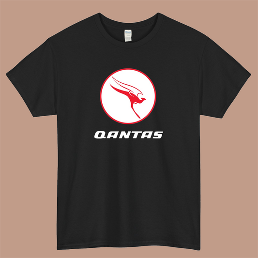 Qantas Airlines Australian Aviation Sport Logo Mens Unisex Short Sleeve T-Shirt Size S-3XL - P
